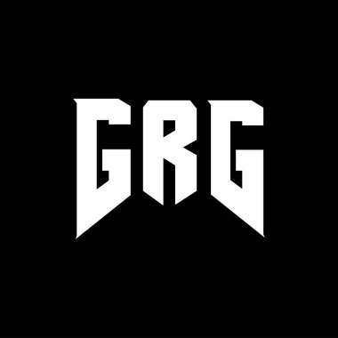 Teknoloji şirketi için GRG harf logosu tasarımı. GRG logo tasarımı siyah ve beyaz renk kombinasyonu. GRG logosu, GRG vektörü, GRG tasarımı, GRG simgesi, GRG alfabesi. GRG tipografi logo tasarımı.