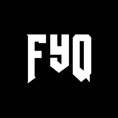 Teknoloji şirketi için FYQ mektup logosu tasarımı. FYQ logo tasarımı siyah ve beyaz renk kombinasyonu. FYQ logosu, FYQ vektörü, FYQ tasarımı, FYQ simgesi, FYQ alfabesi. FYQ tipografi logosu tasarımı.