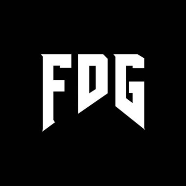 Teknoloji şirketi için FDG mektup logosu tasarımı. FDG logo tasarımı siyah ve beyaz renk kombinasyonu. FDG logosu, FDG vektörü, FDG tasarımı, FDG simgesi, FDG alfabesi. FDG tipografi logosu tasarımı.