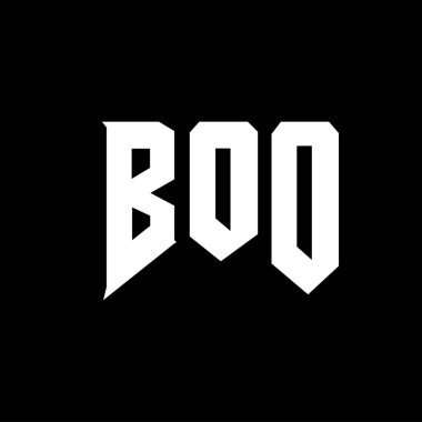 Teknoloji şirketi için BOO mektup logosu tasarımı. BOO logosu siyah-beyaz renk kombinasyonu tasarladı. BOO logosu, BOO vektörü, BOO dizaynı, BOO simgesi, BOO alfabesi. BOO tipografi logosu tasarımı.