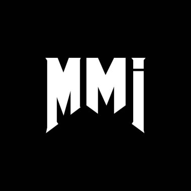Teknoloji şirketi için MMI mektup logosu tasarımı. MMI logo tasarımı siyah ve beyaz renk kombinasyonu. MMI logosu, MMI vektörü, MMI tasarımı, MMI simgesi, MMI alfabesi. MMI tipografi logosu tasarımı.