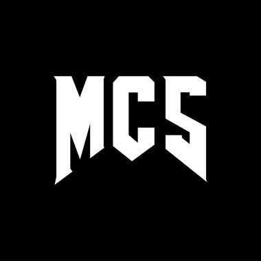Teknoloji şirketi için MCS mektup logosu tasarımı. MCS logo tasarımı siyah ve beyaz renk kombinasyonu. MCS logosu, MCS vektörü, MCS dizaynı, MCS simgesi, MCS alfabesi. MCS tipografi logosu tasarımı.