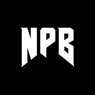 Teknoloji şirketi için NPB harf logosu tasarımı. NPB logo tasarımı siyah ve beyaz renk kombinasyonu. NPB logosu, NPB vektörü, NPB tasarımı, NPB simgesi, NPB alfabesi. NPB tipografi logosu tasarımı.