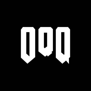 Teknoloji şirketi için OQQ harf logosu tasarımı. OQQ logo tasarımı siyah ve beyaz renk kombinasyonu. OQQ logosu, OQQ vektörü, OQQ tasarımı, OQQ simgesi, OQQ alfabesi. OQQ tipografi logosu tasarımı.