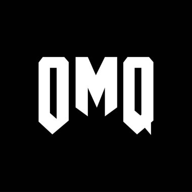Teknoloji şirketi için OMQ harf logosu tasarımı. OMQ logo tasarımı siyah ve beyaz renk kombinasyonu. OMQ logosu, OMQ vektörü, OMQ tasarımı, OMQ simgesi, OMQ alfabesi. OMQ tipografi logosu tasarımı.
