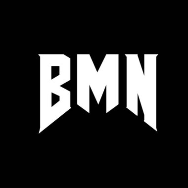 Teknoloji şirketi için BMN harf logosu tasarımı. BMN logo tasarımı siyah ve beyaz renk kombinasyonu. BMN logosu, BMN vektörü, BMN tasarımı, BMN simgesi, BMN alfabesi. BMN tipografi logosu tasarımı.