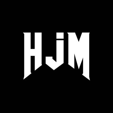 Teknoloji şirketi için HJM mektup logosu tasarımı. HJM logo tasarımı siyah ve beyaz renk kombinasyonu. HJM logosu, HJM vektörü, HJM tasarımı, HJM simgesi, HJM alfabesi. HJM tipografi logosu tasarımı.