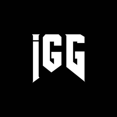 Teknoloji şirketi için IGG mektup logosu tasarımı. IGG logo tasarımı siyah ve beyaz renk kombinasyonu. IGG logosu, IGG vektörü, IGG tasarımı, IGG simgesi, IGG alfabesi. IGG tipografi logosu tasarımı.
