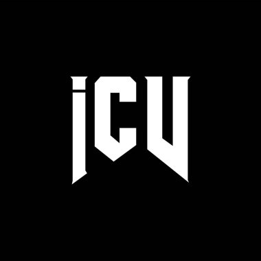 Teknoloji şirketi için ICV mektup logosu tasarımı. ICV logosu siyah-beyaz renk kombinasyonu tasarladı. ICV logosu, ICV vektörü, ICV tasarımı, ICV simgesi, ICV alfabesi. ICV tipografi logosu tasarımı.