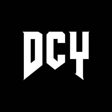 Teknoloji şirketi için DCY mektup logosu tasarımı. DCY logo tasarımı siyah ve beyaz renk kombinasyonu. DCY logosu, DCY vektörü, DCY tasarımı, DCY simgesi, DCY alfabesi. DCY tipografi logosu tasarımı.