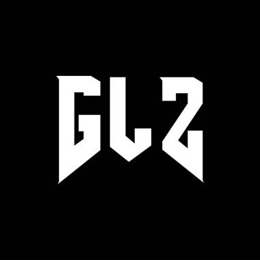 Teknoloji şirketi için GLZ harf logosu tasarımı. GLZ logo tasarımı siyah ve beyaz renk kombinasyonu. GLZ logosu, GLZ vektörü, GLZ tasarımı, GLZ simgesi, GLZ alfabesi. GLZ tipografi logosu tasarımı.