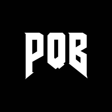 Teknoloji şirketi için PQB harf logosu tasarımı. PQB logo tasarımı siyah ve beyaz renk kombinasyonu. PQB logosu, PQB vektörü, PQB tasarımı, PQB simgesi, PQB alfabesi. PQB tipografi logosu tasarımı.