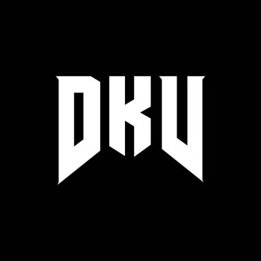 Teknoloji şirketi için DKV mektup logosu tasarımı. DKV logo tasarımı siyah ve beyaz renk kombinasyonu. DKV logosu, DKV vektörü, DKV tasarımı, DKV simgesi, DKV alfabesi. DKV tipografi logosu tasarımı.