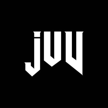 Teknoloji şirketi için JUV harf logosu tasarımı. JUV logosu siyah ve beyaz renk kombinasyonu tasarladı. JUV logosu, JUV vektörü, JUV tasarımı, JUV simgesi, JUV alfabesi. JUV tipografi logosu tasarımı.