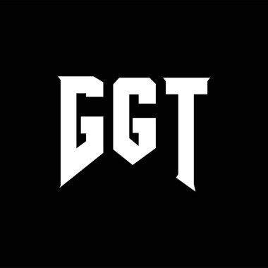 Teknoloji şirketi için GGT harf logosu tasarımı. GGT logo tasarımı siyah ve beyaz renk kombinasyonu. GGT logosu, GGT vektörü, GGT tasarımı, GGT simgesi, GGT alfabesi. GGT tipografi logo tasarımı.