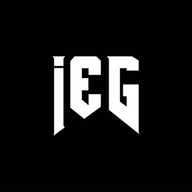 Teknoloji şirketi için IEG harf logosu tasarımı. IEG logo tasarımı siyah ve beyaz renk kombinasyonu. IEG logosu, IEG vektörü, IEG tasarımı, IEG simgesi, IEG alfabesi. IEG tipografi logosu tasarımı.