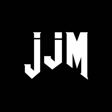 Teknoloji şirketi için JJM mektup logosu tasarımı. JJM logo tasarımı siyah ve beyaz renk kombinasyonu. JJM logosu, JJM vektörü, JJM tasarımı, JJM simgesi, JJM alfabesi. JJM tipografi logosu tasarımı.
