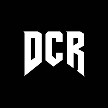 Teknoloji şirketi için DCR mektup logosu tasarımı. DCR logo tasarımı siyah ve beyaz renk kombinasyonu. DCR logosu, DCR vektörü, DCR tasarımı, DCR simgesi, DCR alfabesi. DCR tipografi logosu tasarımı.