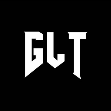Teknoloji şirketi için GLT harf logosu tasarımı. GLT logo tasarımı siyah ve beyaz renk kombinasyonu. GLT logosu, GLT vektörü, GLT tasarımı, GLT simgesi, GLT alfabesi. GLT tipografi logosu tasarımı.