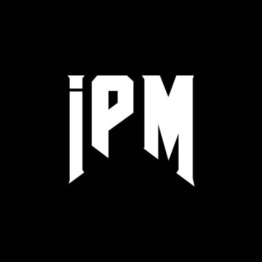 Teknoloji şirketi için IPM mektup logosu tasarımı. IPM logo tasarımı siyah ve beyaz renk kombinasyonu. IPM logosu, IPM vektörü, IPM tasarımı, IPM simgesi, IPM alfabesi. IPM tipografi logosu tasarımı.
