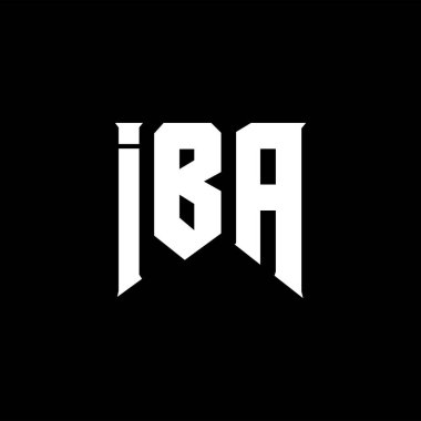 Teknoloji şirketi için IBA mektup logosu tasarımı. IBA logo tasarımı siyah-beyaz renk kombinasyonu. IBA logosu, IBA vektörü, IBA tasarımı, IBA simgesi, IBA alfabesi. IBA tipografi logosu tasarımı.