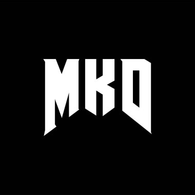 Teknoloji şirketi için MKD mektup logosu tasarımı. MKD logo tasarımı siyah ve beyaz renk kombinasyonu. MKD logosu, MKD vektörü, MKD tasarımı, MKD simgesi, MKD alfabesi. MKD tipografi logosu tasarımı.