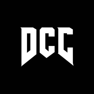 Teknoloji şirketi için DCC mektup logosu tasarımı. DCC logo tasarımı siyah ve beyaz renk kombinasyonu. DCC logosu, DCC vektörü, DCC tasarımı, DCC simgesi, DCC alfabesi. DCC tipografi logosu tasarımı.