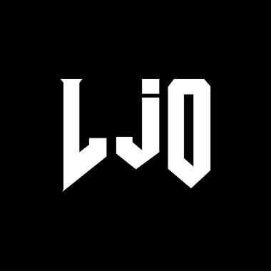 Teknoloji şirketi için LJO mektup logosu tasarımı. LJO logo tasarımı siyah ve beyaz renk kombinasyonu. LJO logosu, LJO vektörü, LJO tasarımı, LJO simgesi, LJO alfabesi. LJO tipografi logosu tasarımı.