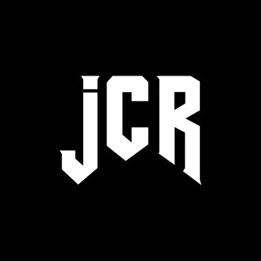 Teknoloji şirketi için JCR mektup logosu tasarımı. JCR logo tasarımı siyah ve beyaz renk kombinasyonu. JCR logosu, JCR vektörü, JCR tasarımı, JCR simgesi, JCR alfabesi. JCR tipografi logosu tasarımı.