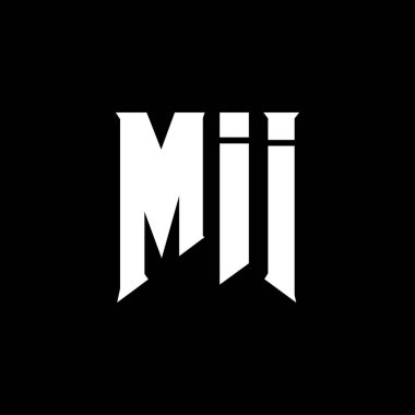 Teknoloji şirketi için MII mektup logosu tasarımı. MII logo tasarımı siyah ve beyaz renk kombinasyonu. Mali logo, Moll vektörü, MII tasarımı, Moll simgesi, Mali alfabe. MII tipografi logosu tasarımı.