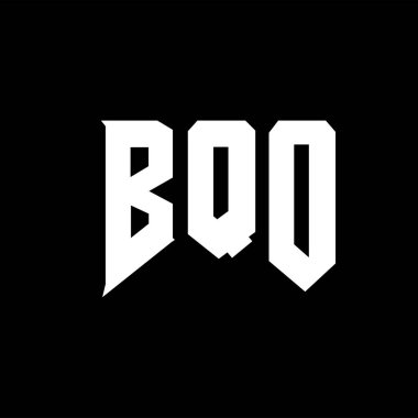 Teknoloji şirketi için BQO harf logosu tasarımı. BQO logo tasarımı siyah ve beyaz renk kombinasyonu. BQO logosu, BQO vektörü, BQO tasarımı, BQO simgesi, BQO alfabesi. BQO tipografi logosu tasarımı.