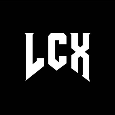 Teknoloji şirketi için LCX harf logosu tasarımı. LCX logo tasarımı siyah ve beyaz renk kombinasyonu. LCX logosu, LCX vektörü, LCX tasarımı, LCX simgesi, LCX alfabesi. LCX tipografi logosu tasarımı.