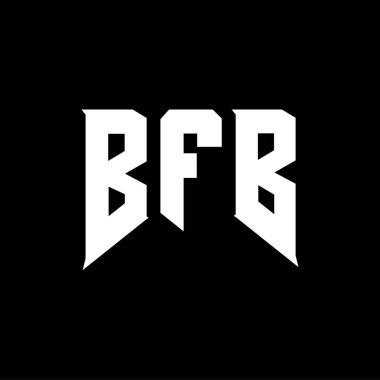 Teknoloji şirketi için BFB mektup logosu tasarımı. BFB logo tasarımı siyah ve beyaz renk kombinasyonu. BFB logosu, BFB vektörü, BFB tasarımı, BFB simgesi, BFB alfabesi. BFB tipografi logosu tasarımı.
