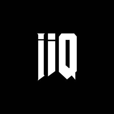 Teknoloji şirketi için IIQ harf logosu tasarımı. IIQ logosu siyah ve beyaz renk kombinasyonu tasarladı. IIQ logosu, IQ vektörü, IIQ tasarımı, IIQ simgesi, IIQ alfabesi. IIQ tipografi logosu tasarımı.