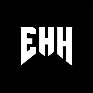 Teknoloji şirketi için EHH mektup logosu tasarımı. EHH logosu siyah ve beyaz renk kombinasyonu tasarladı. EHH logosu, EHH vektörü, EHH dizaynı, EHH simgesi, EHH alfabesi. EHH tipografi logosu tasarımı.