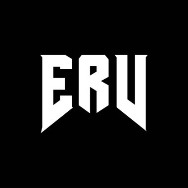 Teknoloji şirketi için ERV harf logosu tasarımı. ERV logosu siyah ve beyaz renk kombinasyonu tasarladı. ERV logosu, ERV vektörü, ERV dizaynı, ERV simgesi, ERV alfabesi. ERV tipografi logosu tasarımı.