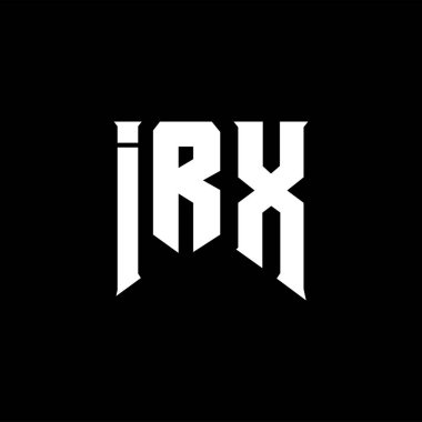 Teknoloji şirketi için IRX harf logosu tasarımı. IRX logosu siyah-beyaz renk kombinasyonu tasarladı. IRX logosu, IRX vektörü, IRX tasarımı, IRX simgesi, IRX alfabesi. IRX tipografi logosu tasarımı.