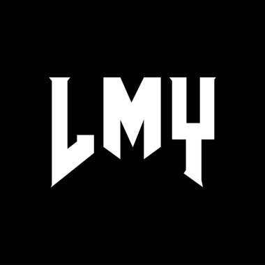 Teknoloji şirketi için LMY mektup logosu tasarımı. LMY logo tasarımı siyah ve beyaz renk kombinasyonu. Lmy logosu, Lmy vektörü, Lmy tasarımı, Lmy simgesi, Lmy alfabesi. LMY tipografi logosu tasarımı.