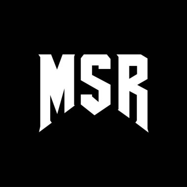 Teknoloji şirketi için ekstazi harfi logosu tasarımı. MSR logosu siyah-beyaz renk kombinasyonu tasarladı. MSR logosu, MSR vektörü, MSR tasarımı, MSR simgesi, MSR alfabesi. MSR tipografi logosu tasarımı.