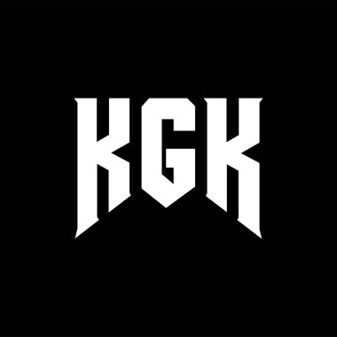 Teknoloji şirketi için KGK mektup logosu tasarımı. KGK logo tasarımı siyah ve beyaz renk kombinasyonu. KGK logosu, KGK vektörü, KGK tasarımı, KGK simgesi, KGK alfabesi. KGK tipografi logosu tasarımı.