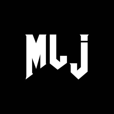 Teknoloji şirketi için MLJ mektup logosu tasarımı. MLJ logo tasarımı siyah ve beyaz renk kombinasyonu. MLJ logosu, MLJ vektörü, MLJ tasarımı, MLJ simgesi, MLJ alfabesi. MLJ tipografi logosu tasarımı.