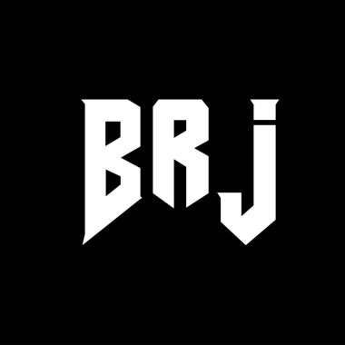 Teknoloji şirketi için BRJ mektup logosu tasarımı. BRJ logo tasarımı siyah ve beyaz renk kombinasyonu. BRJ logosu, BRJ vektörü, BRJ tasarımı, BRJ simgesi, BRJ alfabesi. BRJ tipografi logosu tasarımı.