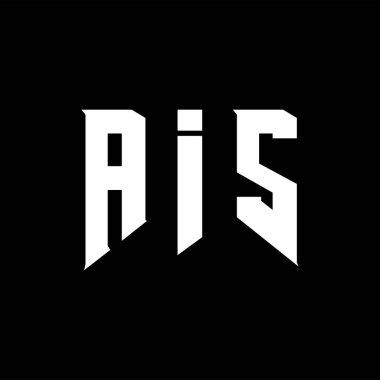 Teknoloji şirketi için AIS mektup logosu tasarımı. AIS logo tasarımı siyah ve beyaz renk kombinasyonu. AIS logosu, AIS vektörü, AIS dizaynı, AIS simgesi, AIS alfabesi. AIS tipografi logosu tasarımı.