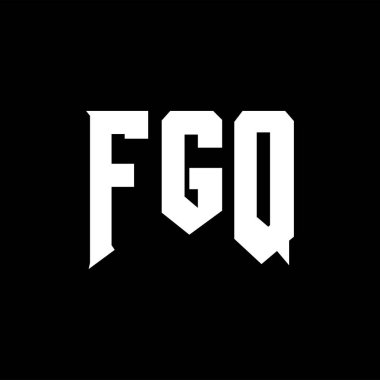 Teknoloji şirketi için FGQ harf logosu tasarımı. FGQ logo tasarımı siyah ve beyaz renk kombinasyonu. FGQ logosu, FGQ vektörü, FGQ tasarımı, FGQ simgesi, FGQ alfabesi. FGQ tipografi logosu tasarımı.