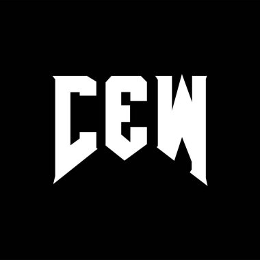 Teknoloji şirketi için CEW mektup logosu tasarımı. CEW logosu siyah ve beyaz renk kombinasyonu tasarladı. CEW logosu, CEW vektörü, CEW tasarımı, CEW simgesi, CEW alfabesi. CEW tipografi logosu tasarımı.