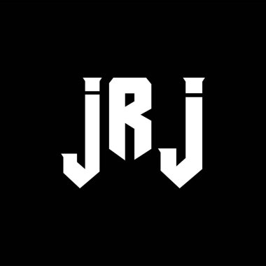 JRJ teknoloji şirketi için logo tasarımı. JRJ logo tasarımı siyah ve beyaz renk kombinasyonu. JRJ logosu, JRJ vektörü, JRJ tasarımı, JRJ simgesi, JRJ alfabesi. JRJ tipografi logosu tasarımı.