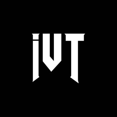 Teknoloji şirketi için IVT mektup logosu tasarımı. IVT logo tasarımı siyah ve beyaz renk kombinasyonu. IVT logosu, IVT vektörü, IVT tasarımı, IVT simgesi, IVT alfabesi. IVT tipografi logosu tasarımı.