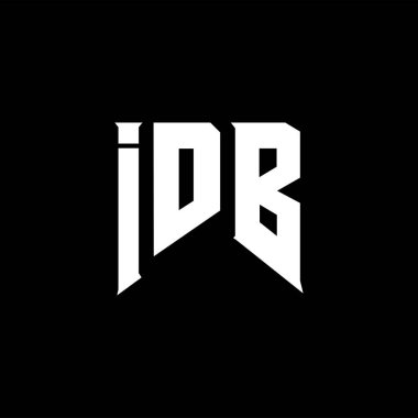 Teknoloji şirketi için IDB harf logosu tasarımı. IDB logosu siyah ve beyaz renk kombinasyonu tasarladı. IDB logosu, IDB vektörü, IDB tasarımı, IDB simgesi, IDB alfabesi. IDB tipografi logosu tasarımı.