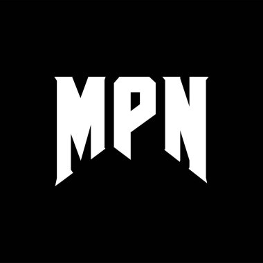 Teknoloji şirketi için MPN harf logosu tasarımı. MPN logo tasarımı siyah ve beyaz renk kombinasyonu. MPN logosu, MPN vektörü, MPN tasarımı, MPN simgesi, MPN alfabesi. MPN tipografi logosu tasarımı.