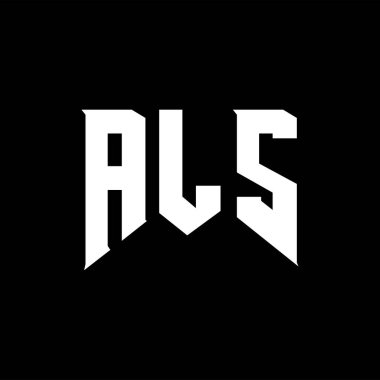 Teknoloji şirketi için ALS mektup logosu tasarımı. ALS logosu siyah ve beyaz renk kombinasyonu tasarladı. ALS logosu, ALS vektörü, ALS dizaynı, ALS simgesi, ALS alfabesi. ALS tipografi logosu tasarımı.